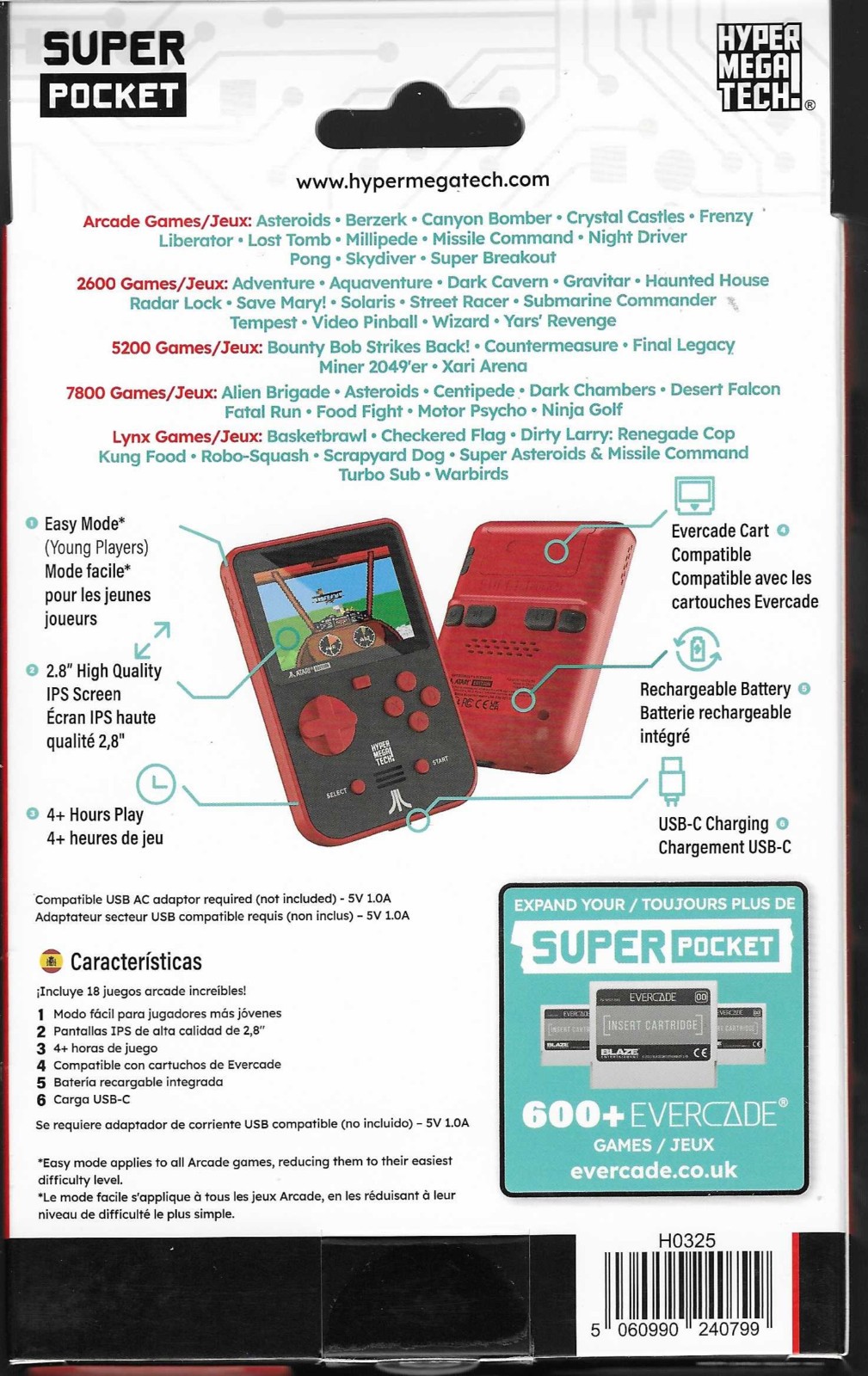 Blaze Evercade Super Pocket Atari Edition-50 Games -Brand New & Sealed