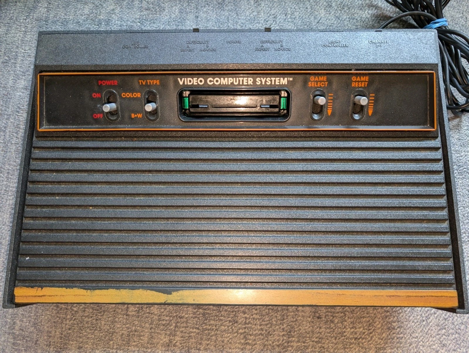Atari 2600 Woodgrain 4-Switch Console Bundle W/ GAMES! No Controller! Tested!