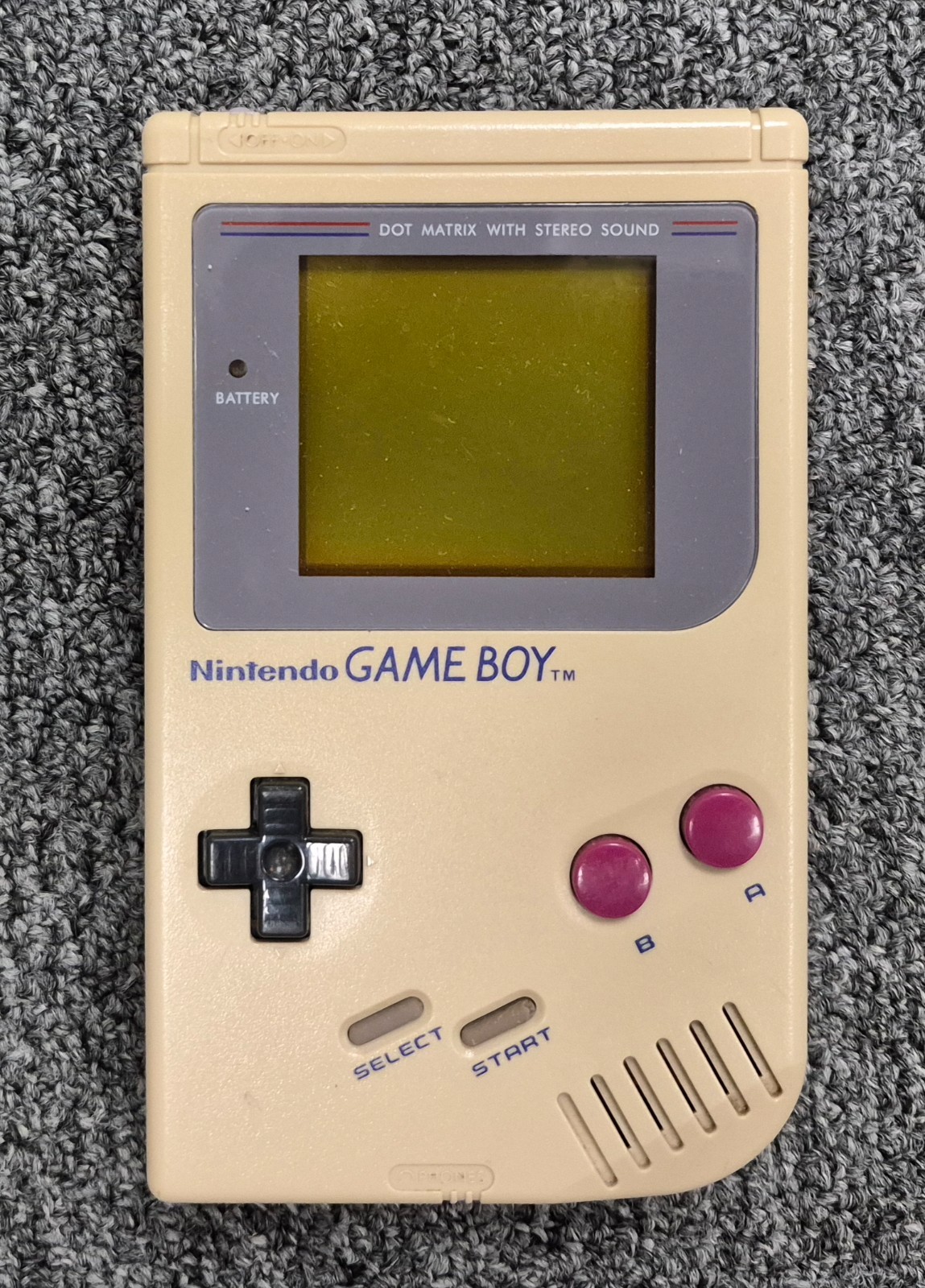 Nintendo Game Boy Launch Edition System Original GB Gray For Parts!
