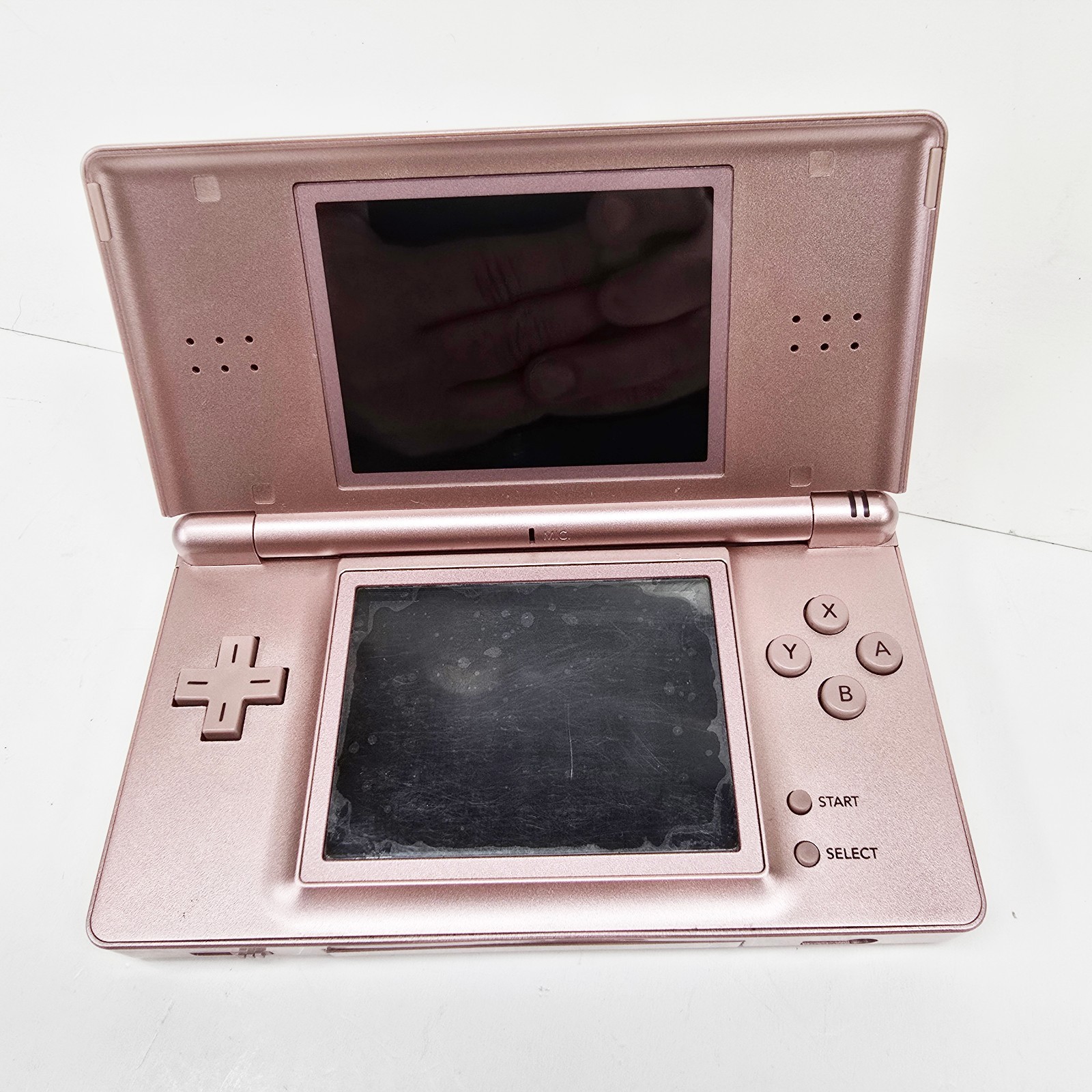 Nintendo DS Lite USG-001 Handheld Console Metallic Rose w/ Stylus ( FOR PARTS )