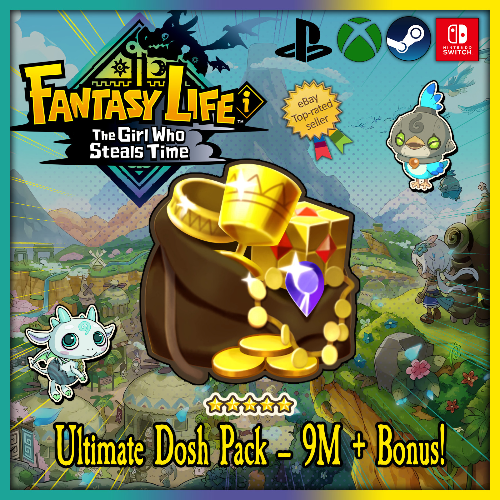 Fantasy Life i Dosh Pack 💰 Fast Delivery! Earn Gold Instantly 🔥