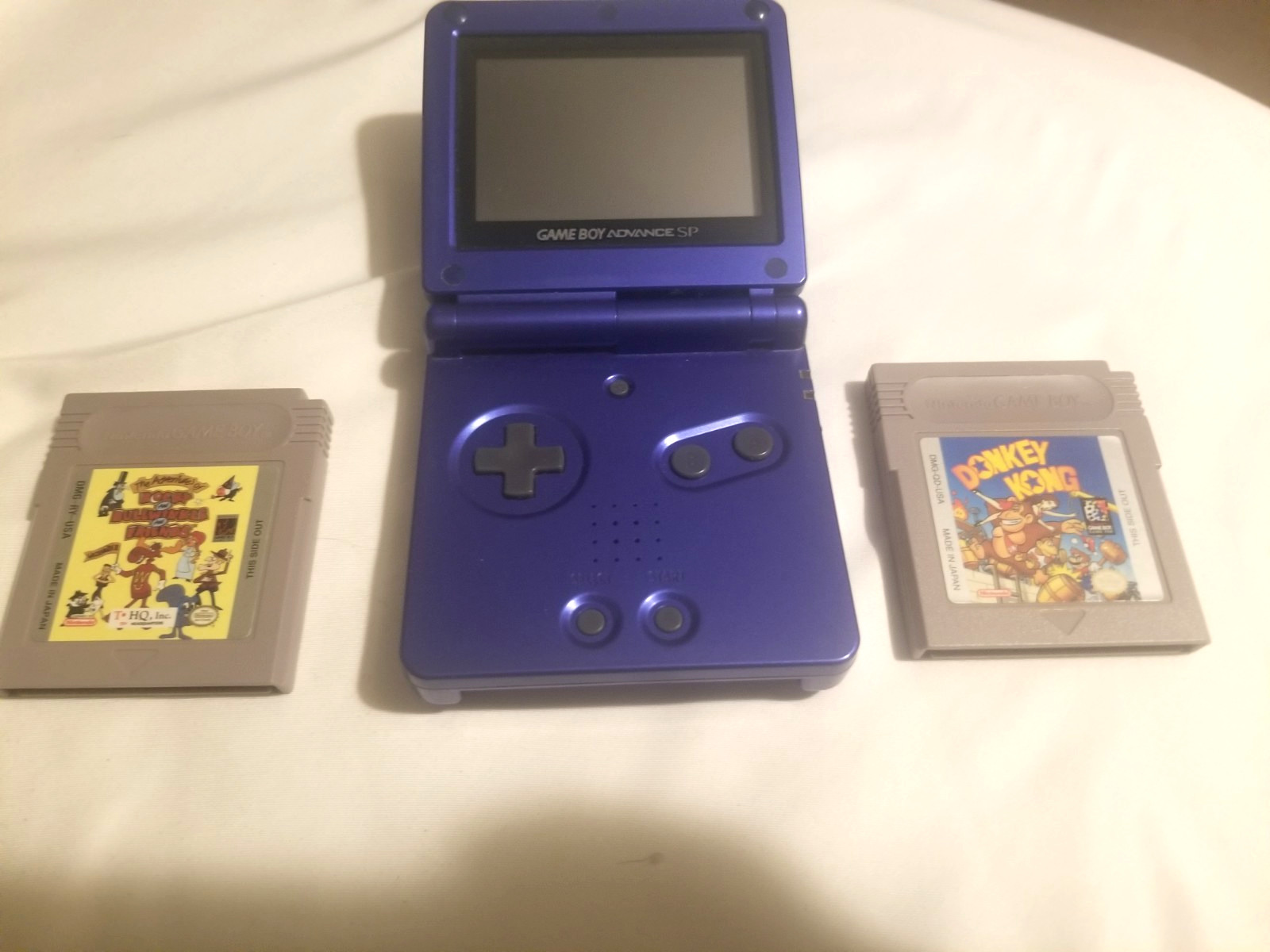 Nintendo Game Boy Advance SP Cobalt Blue AGS-001 Console Donkey Kong NO CHARGER