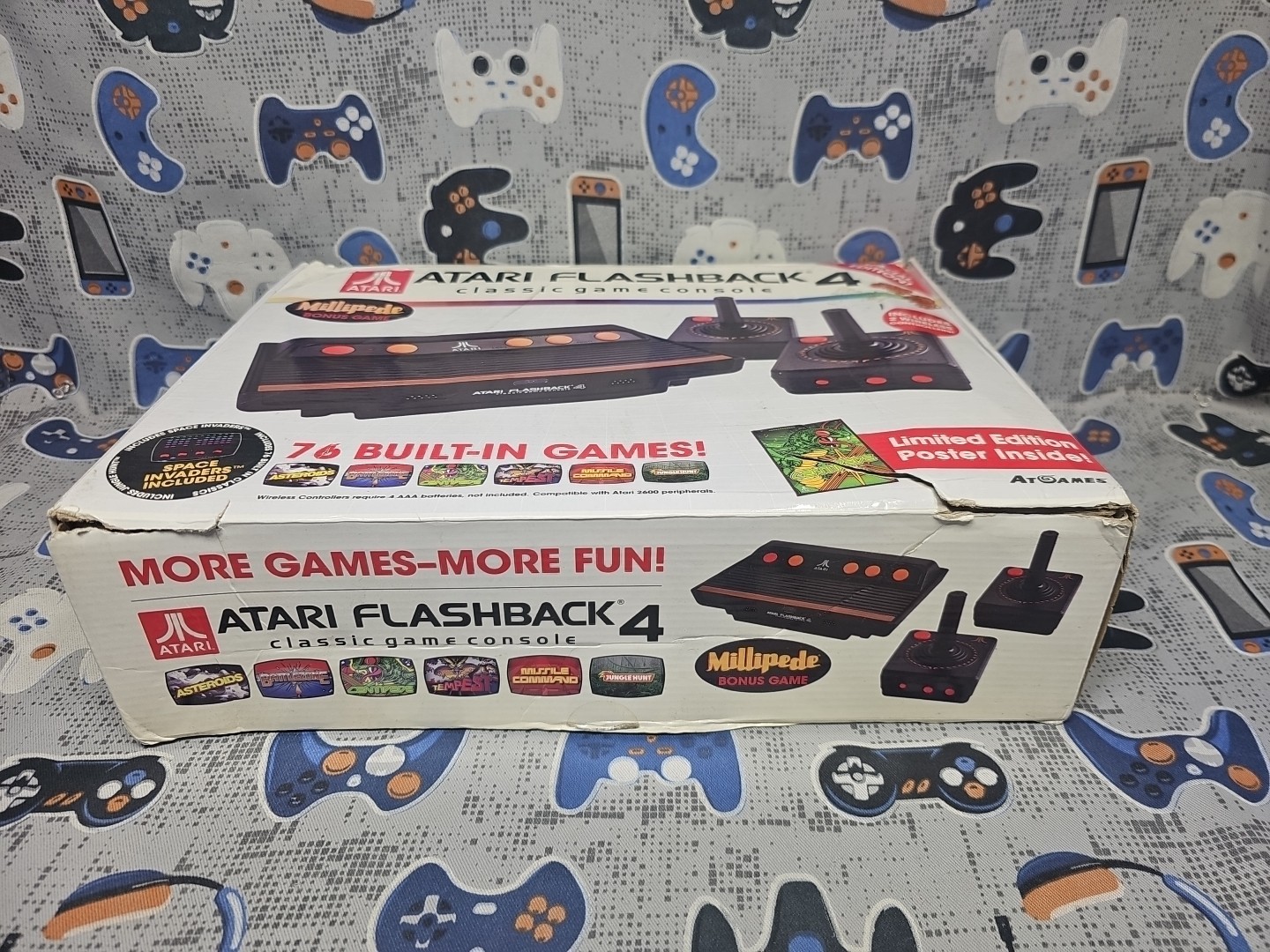 Atari Flashback 4 Classic Game Console 76 games Complete in Box W/Poster
