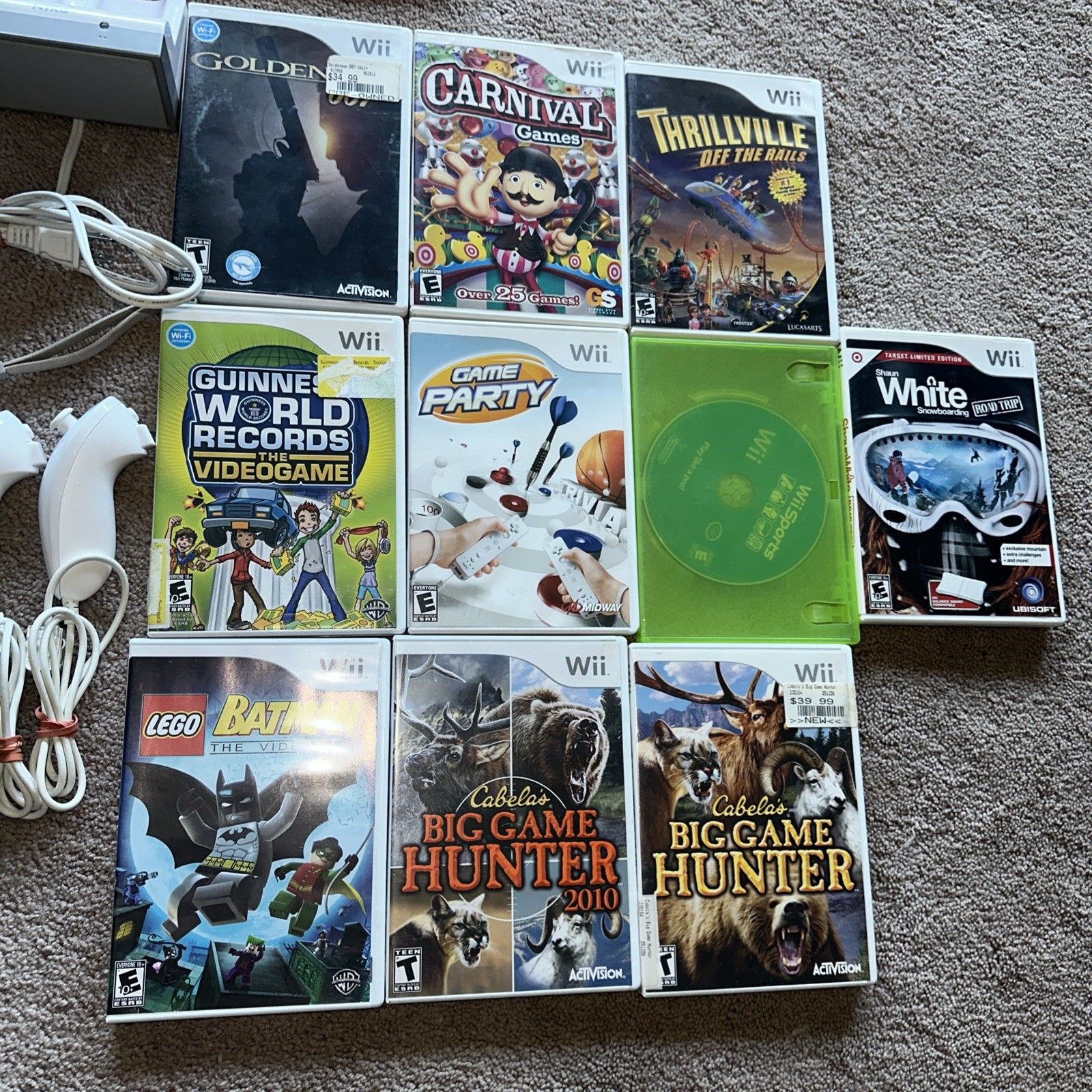 Nintendo Wii Console Bundle With 7 Games And Cabela’s Gun