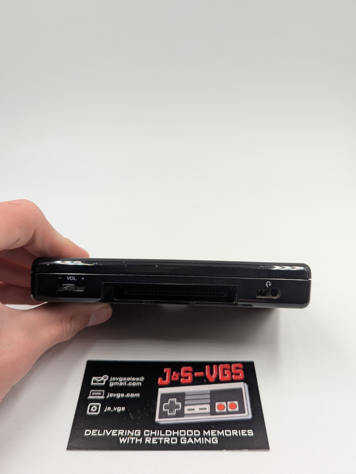 Ninto DS Lite Onyx Black Console Only Damaged Screen No Charger Tested