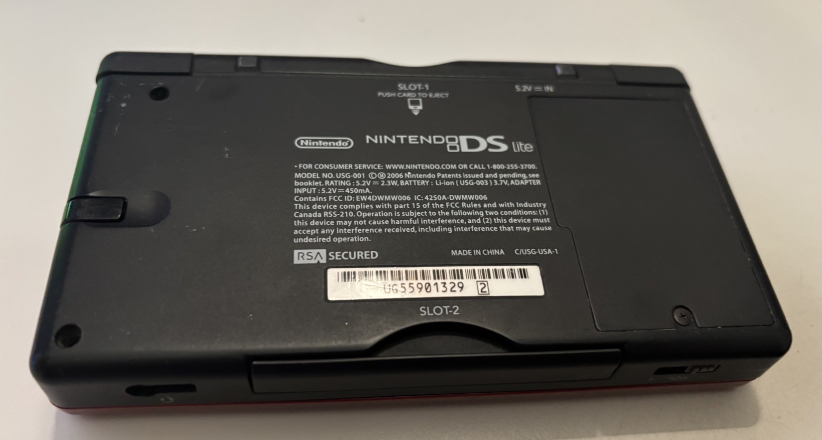 Nintendo DS Lite Handheld Console (USG-001) Red w/ OEM Stylus Tested WORKING