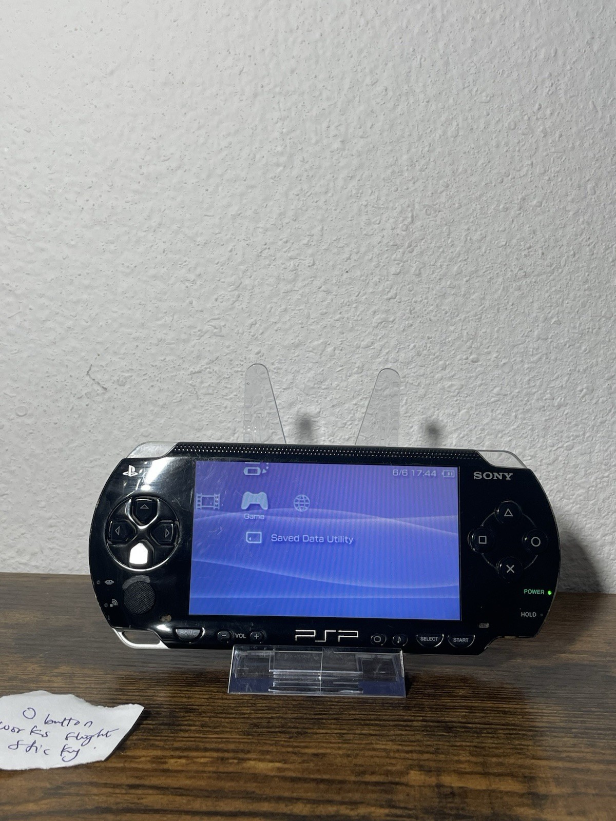 Sony PSP-1000 PlayStation Portable Handheld System Black Wi-Fi TESTED WORKS READ
