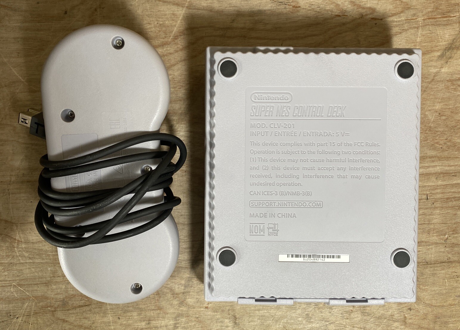 Nintendo Super NES Mini Classic Edition Control Deck – Gray No Power Cord