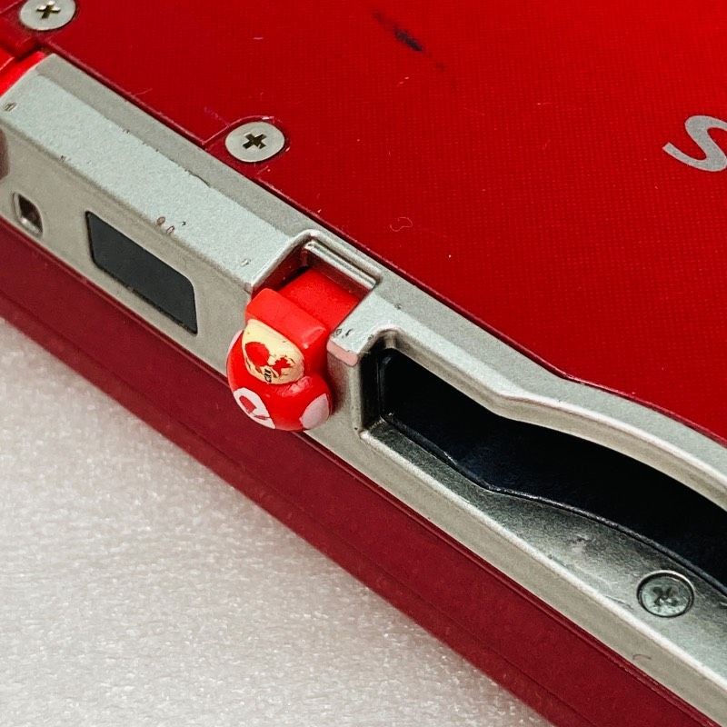 Nintendo 3DS CTR-001 Metallic Red Console Tested Working Charger SD Stylus