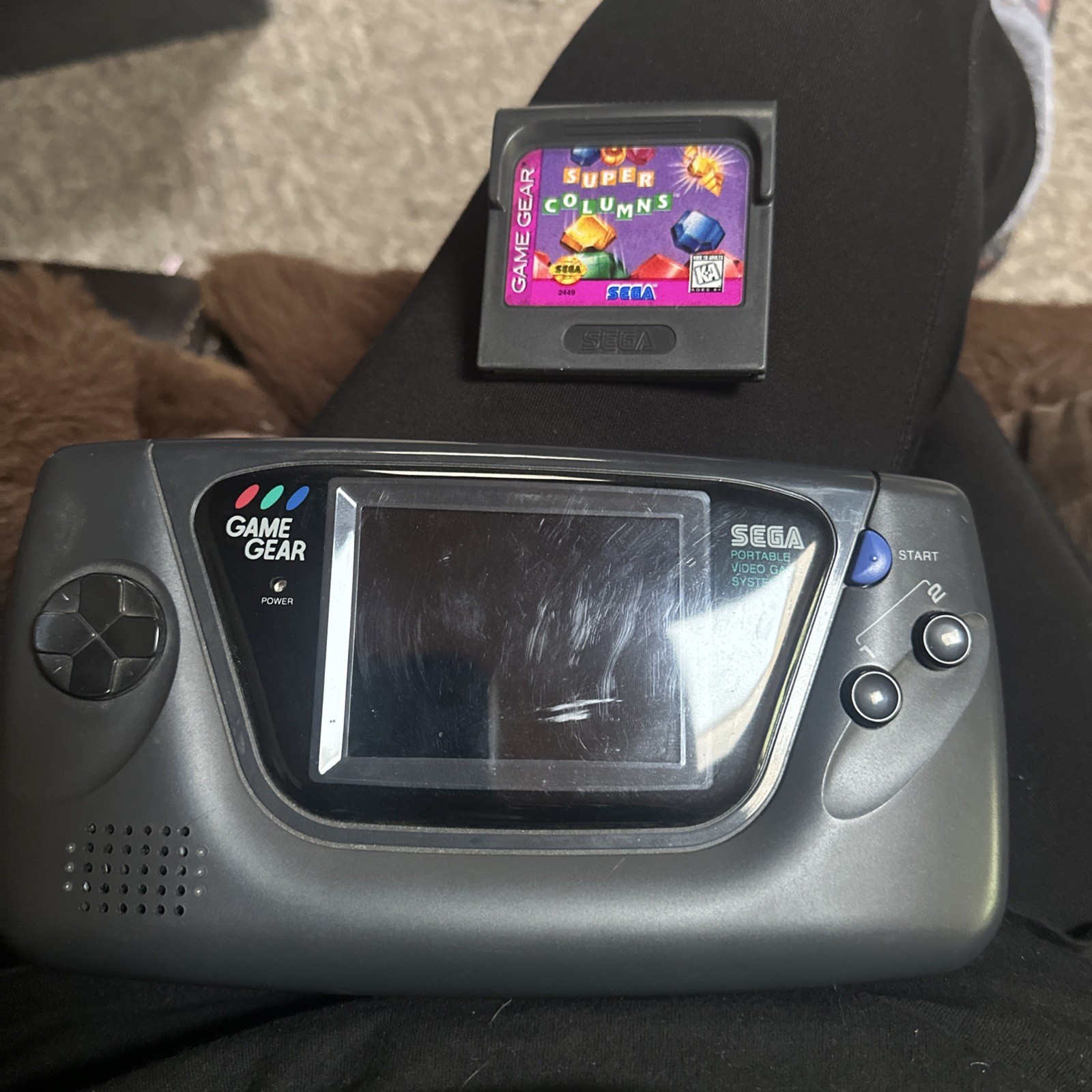 SEGA Game Gear Handheld Console + Super Columns Game, NOT WORKING