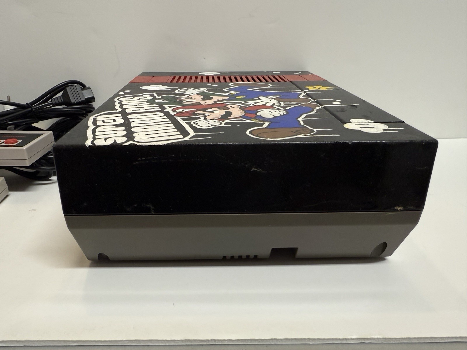 Nintendo Entertainment System NES Console with Controllers & Cables Custom Art