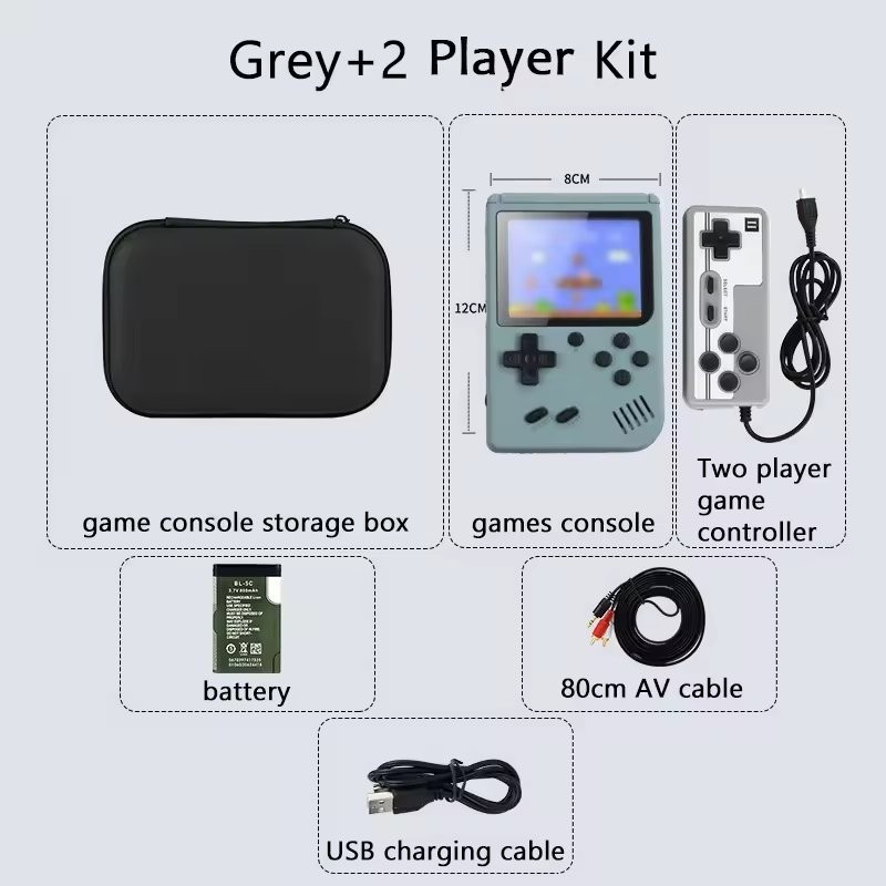 Handheld Retro Game Console 500+ Classic Games Gameboy Emulator TV Output Pink