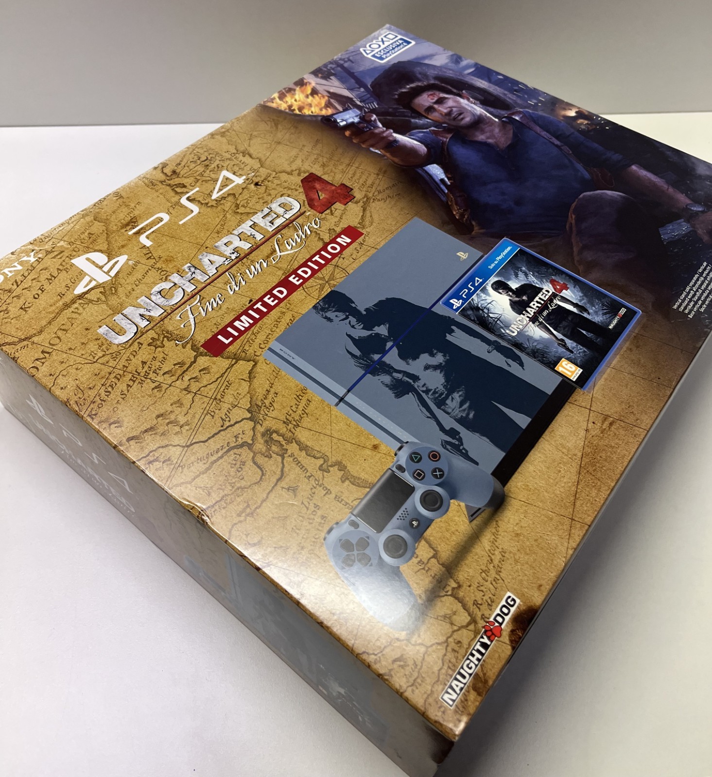 PS4 CONSOLE 1TB LIMITED EDITION UNCHARTED 4 BLUE LIMITED NEW FACTORY SEALED 2019