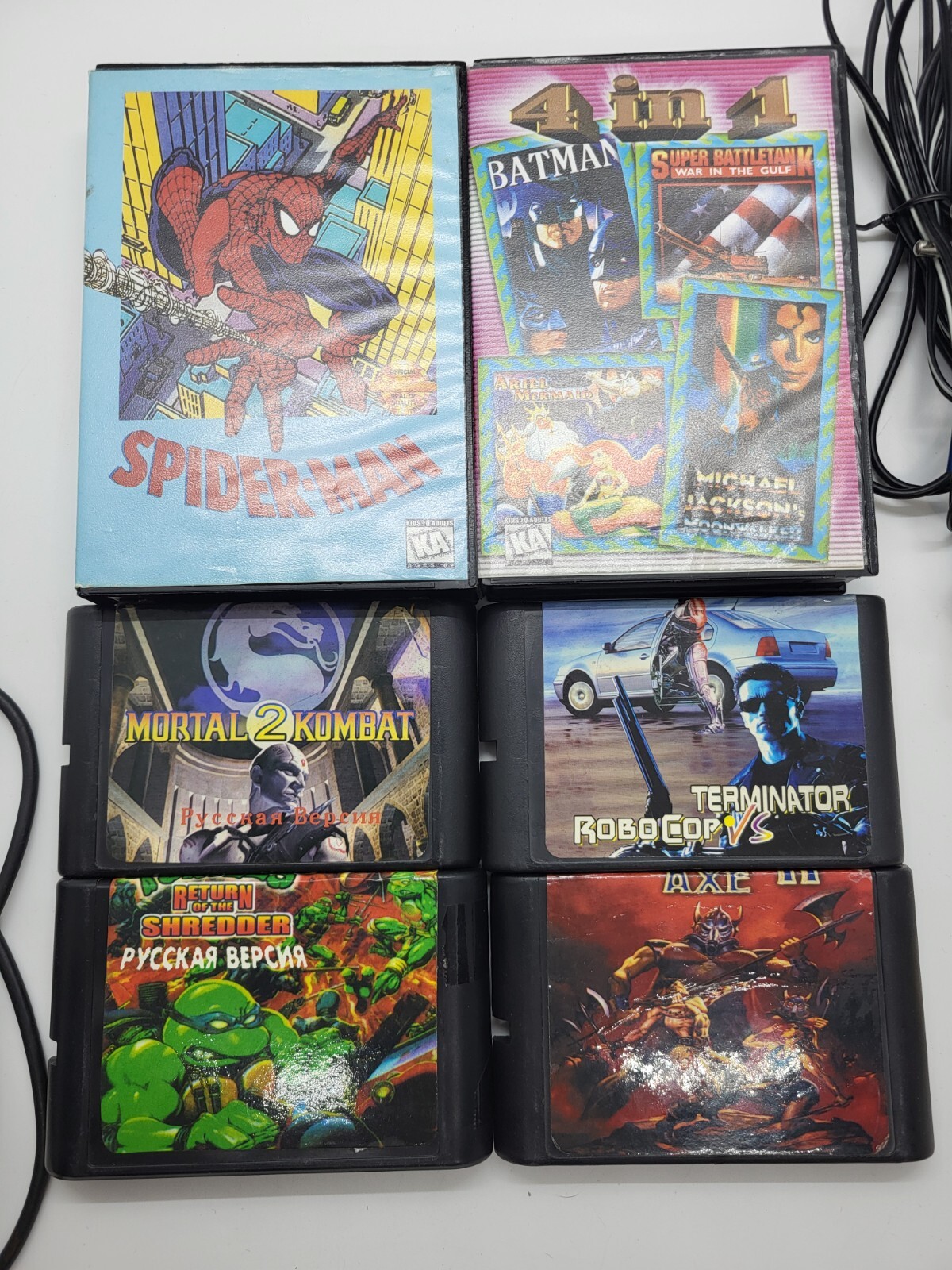 Vintage Game console Mega Drive 2 Console 16 bit working cartridges different