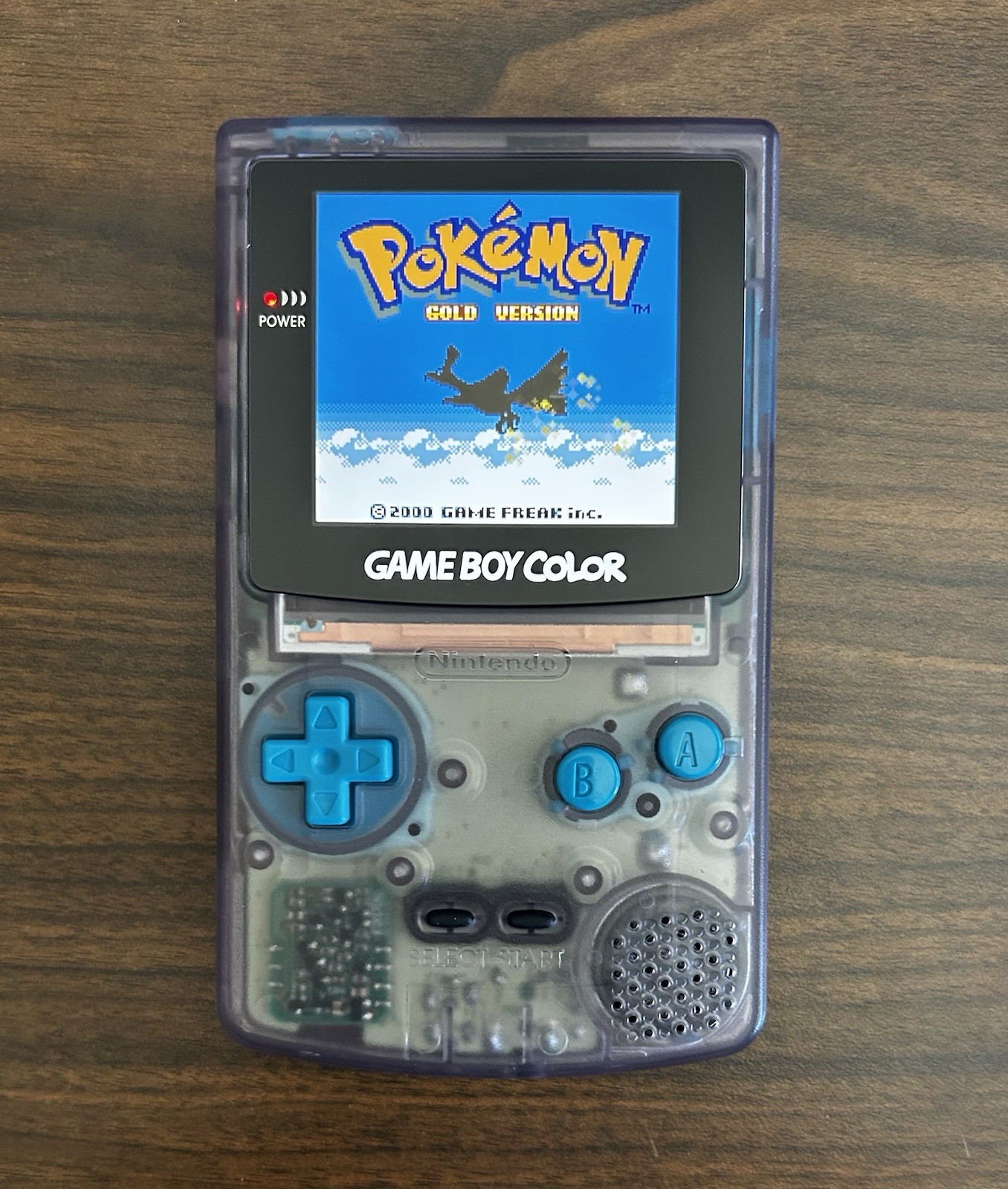 clear purple Gameboy Color Q5 XL Laminated IPS w/OSD Console Backlit LCD Screen-