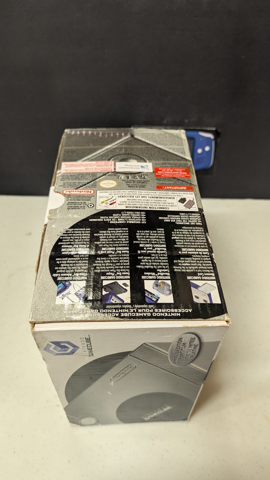 Nintendo GameCube Platinum Silver Console System w/ Box & OEM Wires Tested