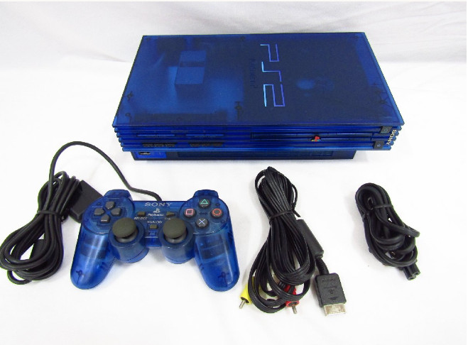 【excellent】SONY PS2 Playstation2 console ocean blue SCPH-37000 From Japan
