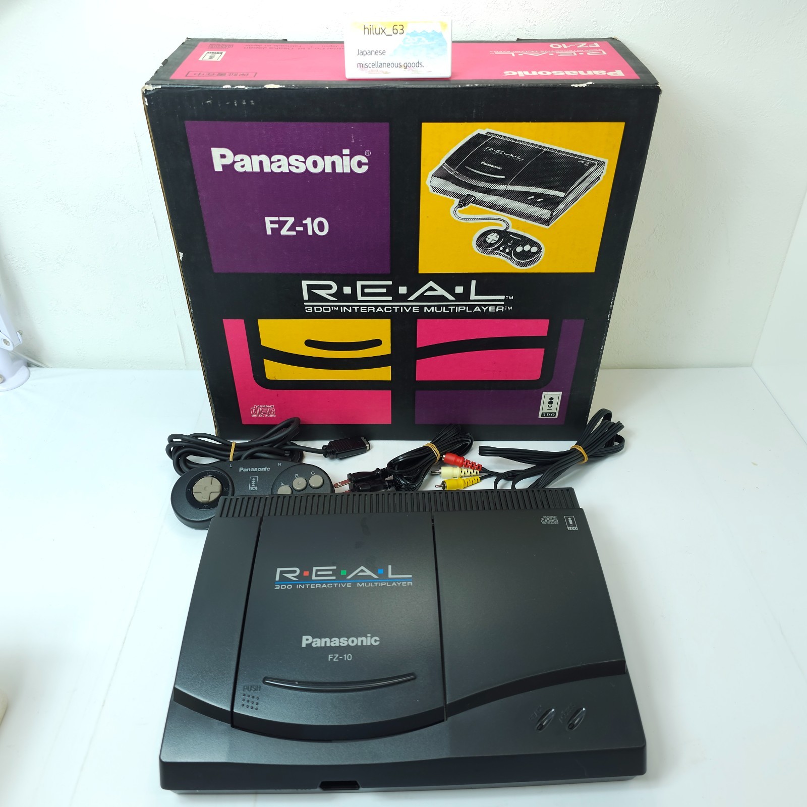 Panasonic 3DO REAL FZ-10 Console Tested w/ Controller Working NTSC-J Japan Black