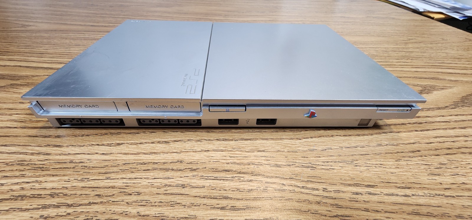 PS2 Slim CONSOLE W/power cord Silver Model No.SCPH-90001 Tested/Works