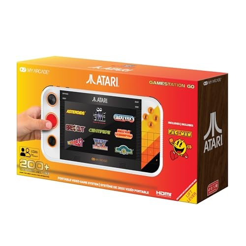 MY ARCADE ATARI GAMESTATION GO RECHARGEABLE BATTERY OVER 200+ PRELOADED RETRO