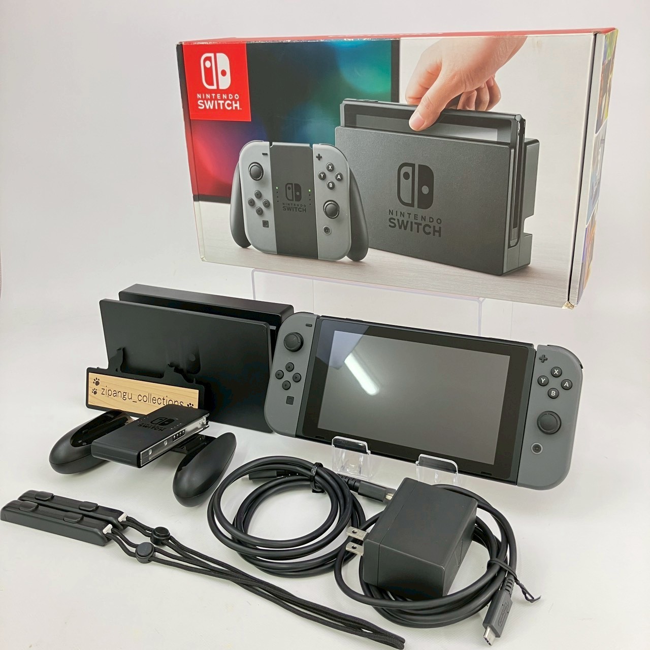 Nintendo Switch HAC-001 Console & Gray Joy-Con Box Region Free Ship From US