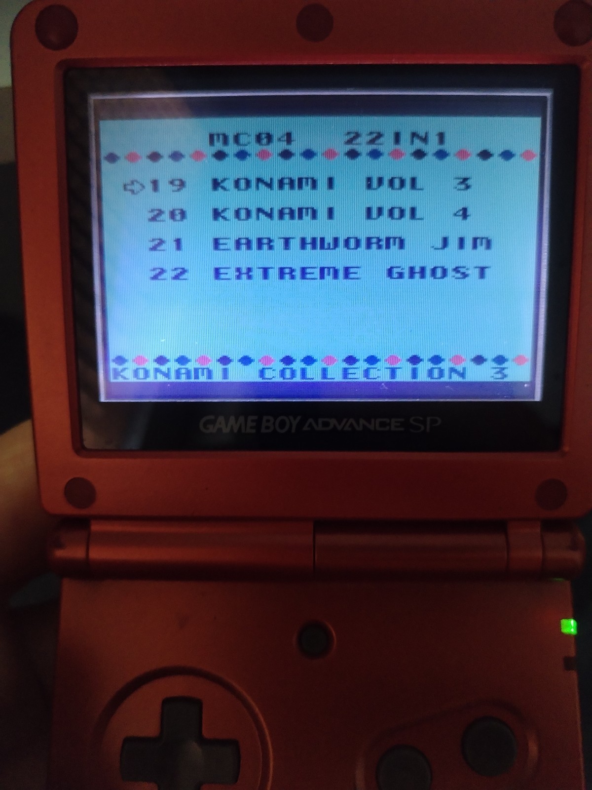 Game Boy Advance SP Red + 2 Multicart + Charger See Description GBA SP Red