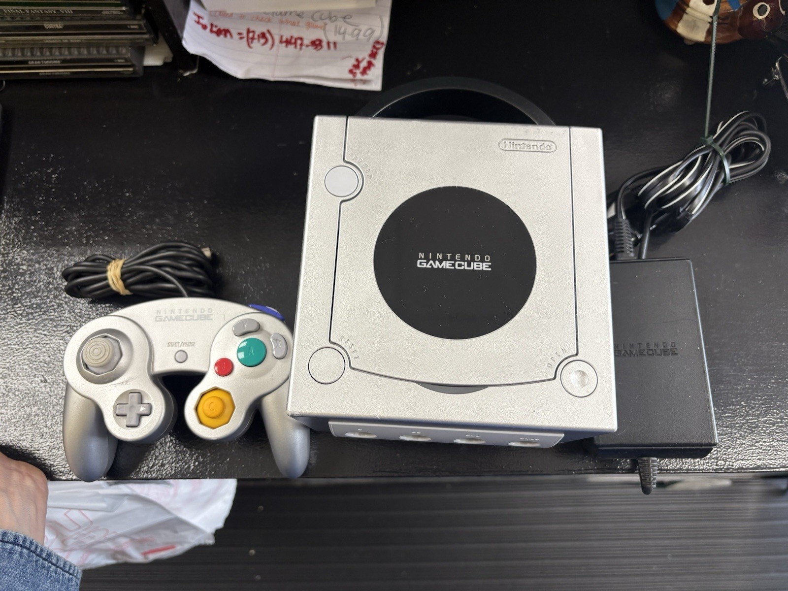 Game Cube with One Controller and Connection Wires Tested And Working