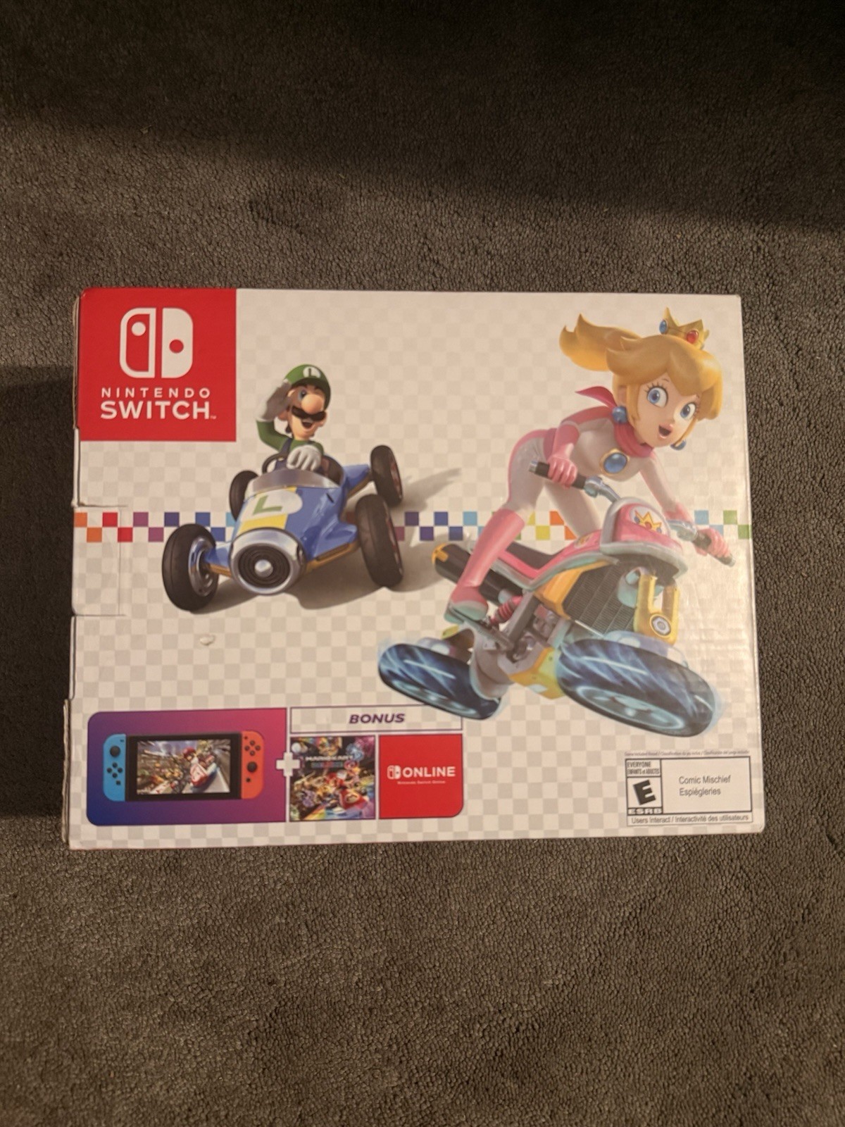 Nintendo Switch With Mario Kart 8 Deluxe And 1 Year Nintendo Online