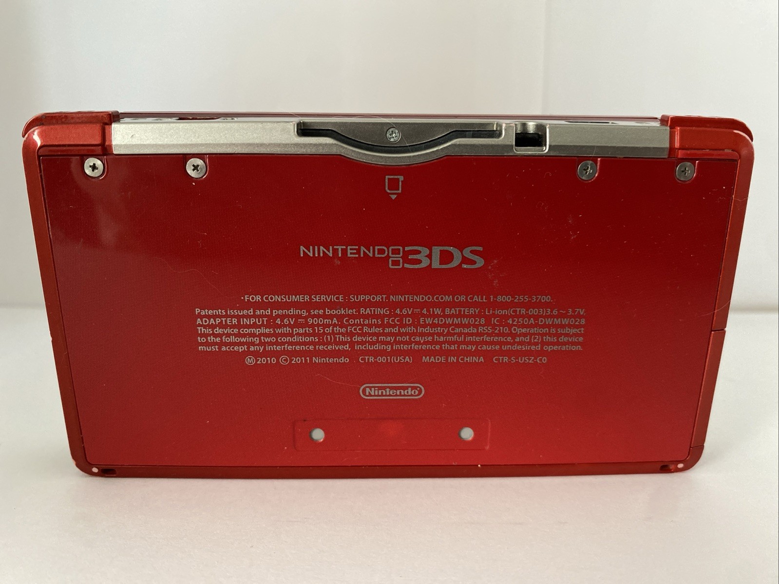 Nintendo 3DS Handheld System Flame Red Working Great Condition North American