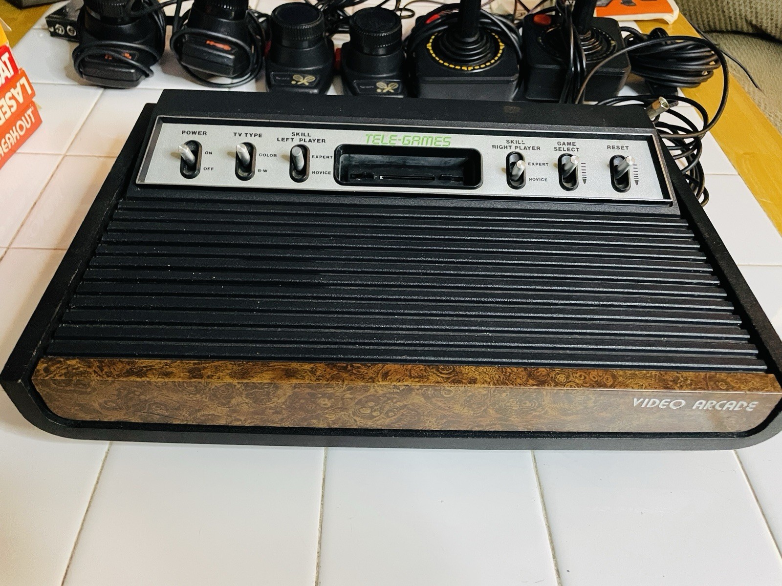 ATARI 2600 / SEARS TELE-GAMES HEAVY SIXER CONSOLE 10 Boxed Games & More Bundle