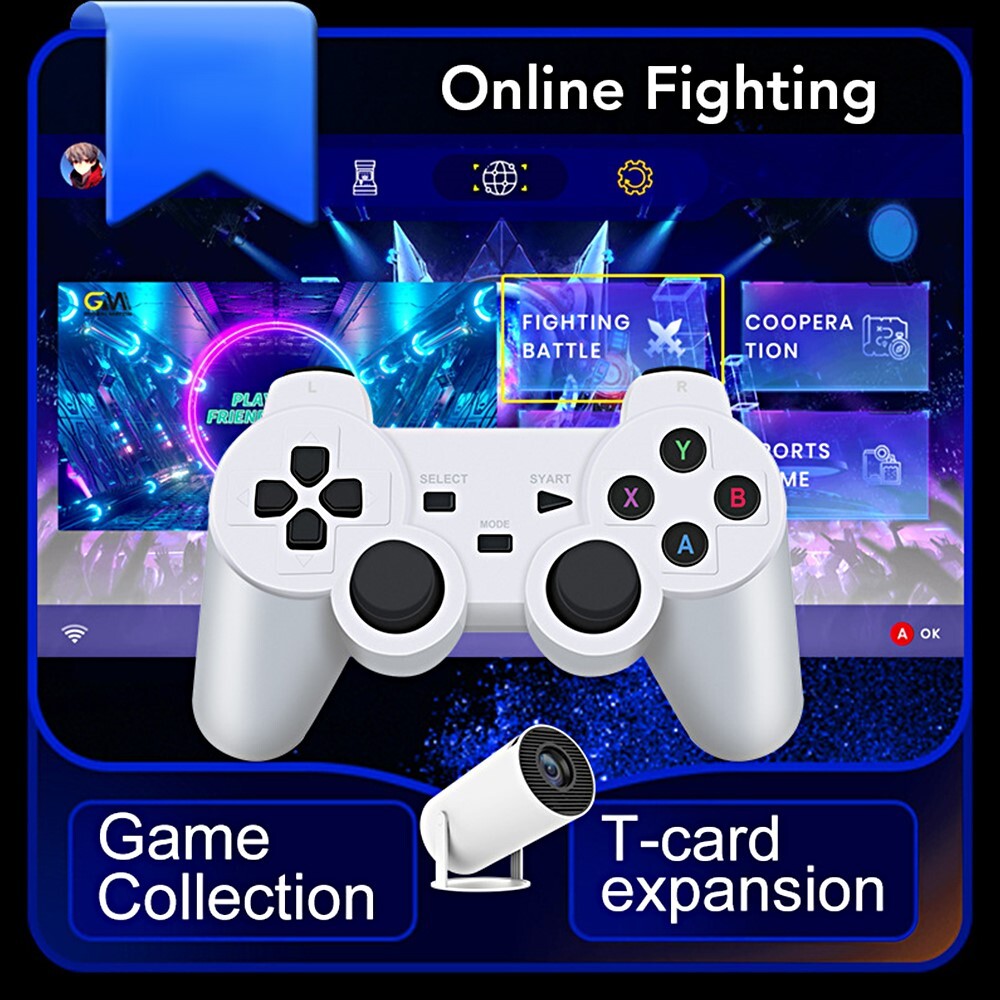 Practical Reliable Sturdy 2x Wireless Game Controllers 2.4G Receiver 64G TF Card