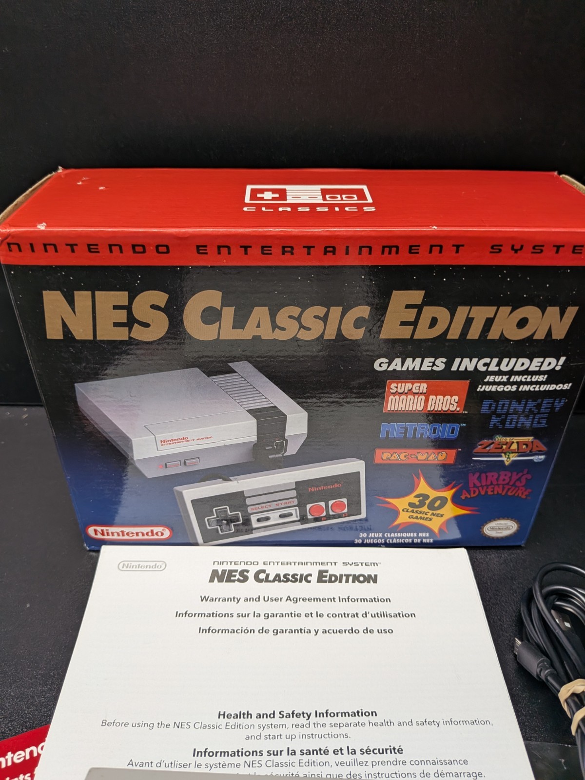 Nintendo NES Mini Game Console W/ Box And Poster Tested And Works Well