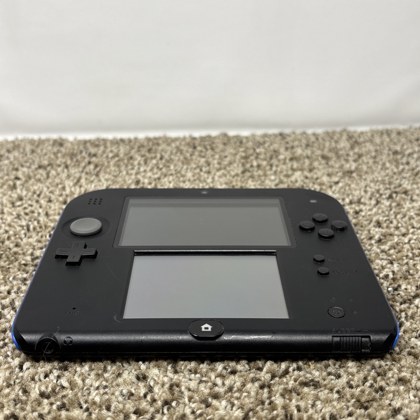 Nintendo 2DS Black/blue Handheld Console w/ AC Adapter OEM Case