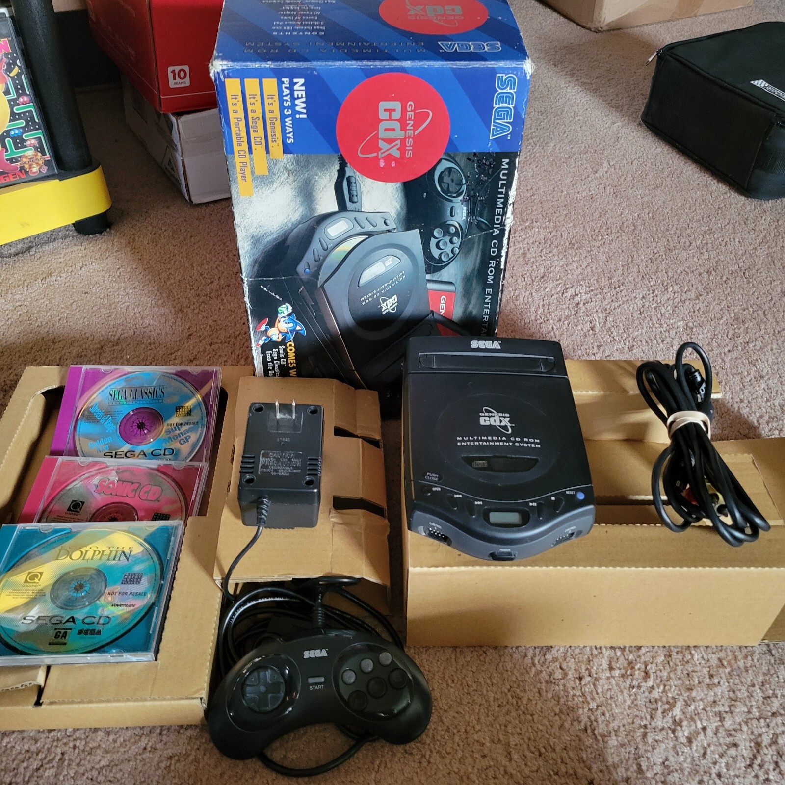 Sega CDX Console! CD Back Up Ram Cart(New) Complete In BOX CLEAN!!