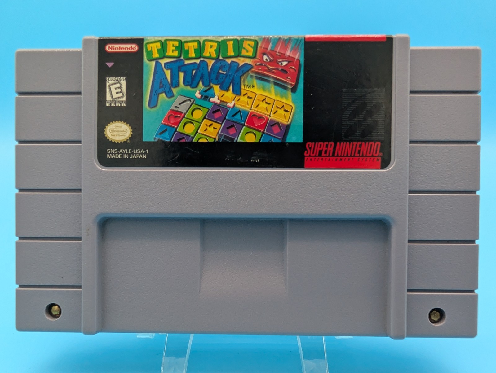 Super Nintendo Entertainment System SNS-001 Bundle with Tetris Attack – Tested