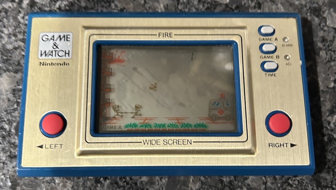 VTG Nintendo Game and Watch FIRE Wide Screen FR-27 1981 – Works