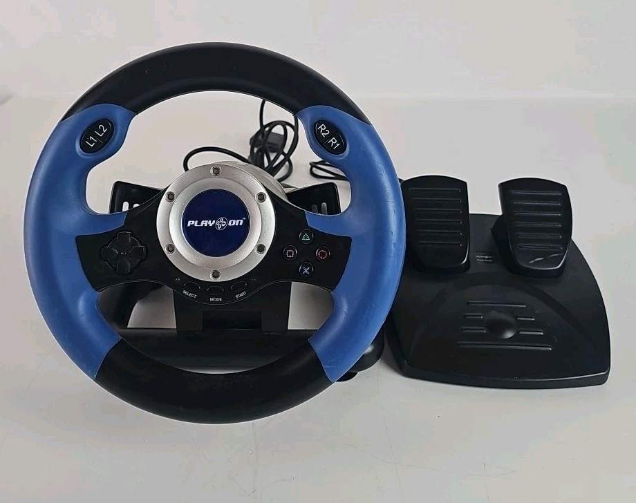 Ps2 Play On Steering Wheel And Peddles Not Tested Parts Only