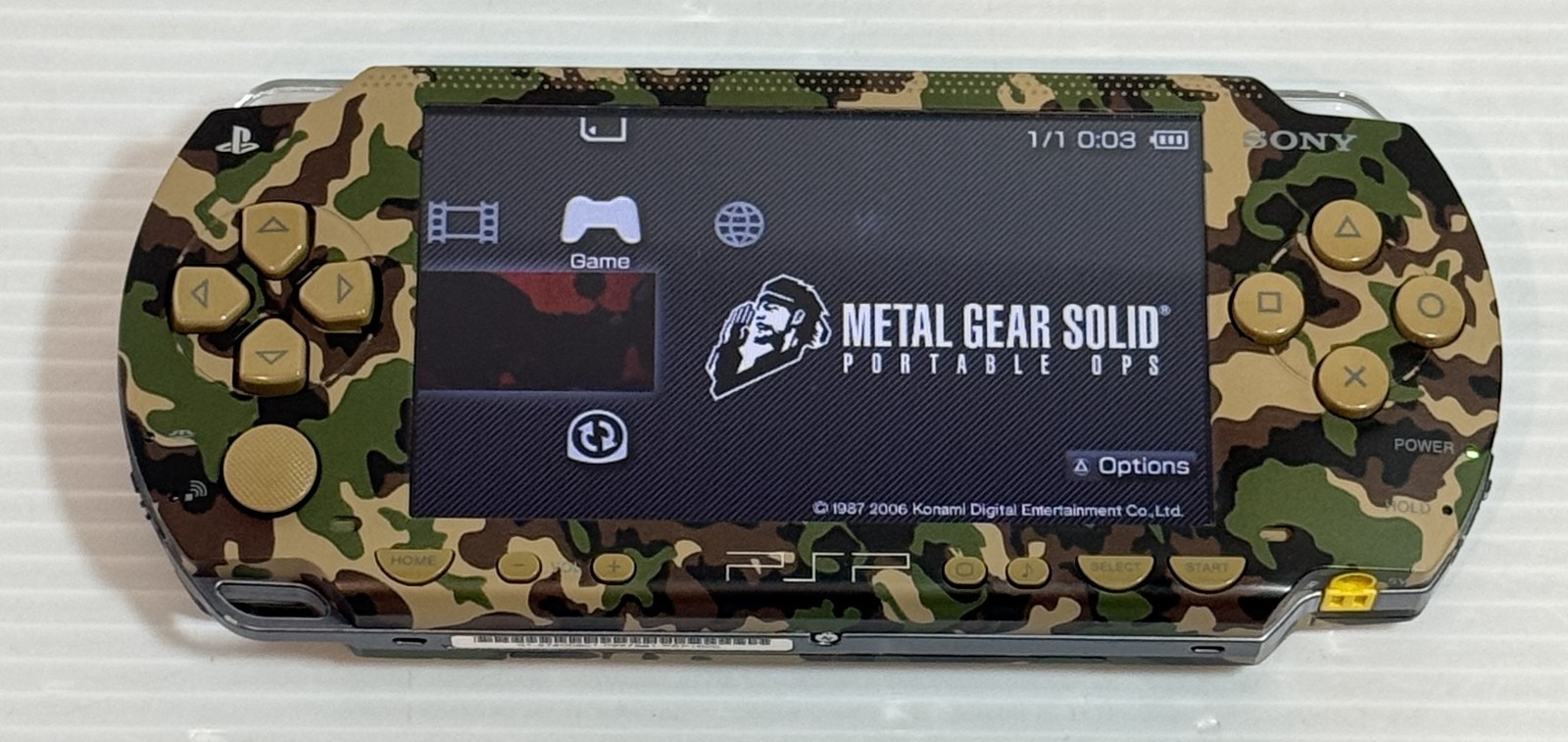 Sony PSP-1000 Console Metal Gear Solid Limited in Box w/Pouch, etc -Excellent+