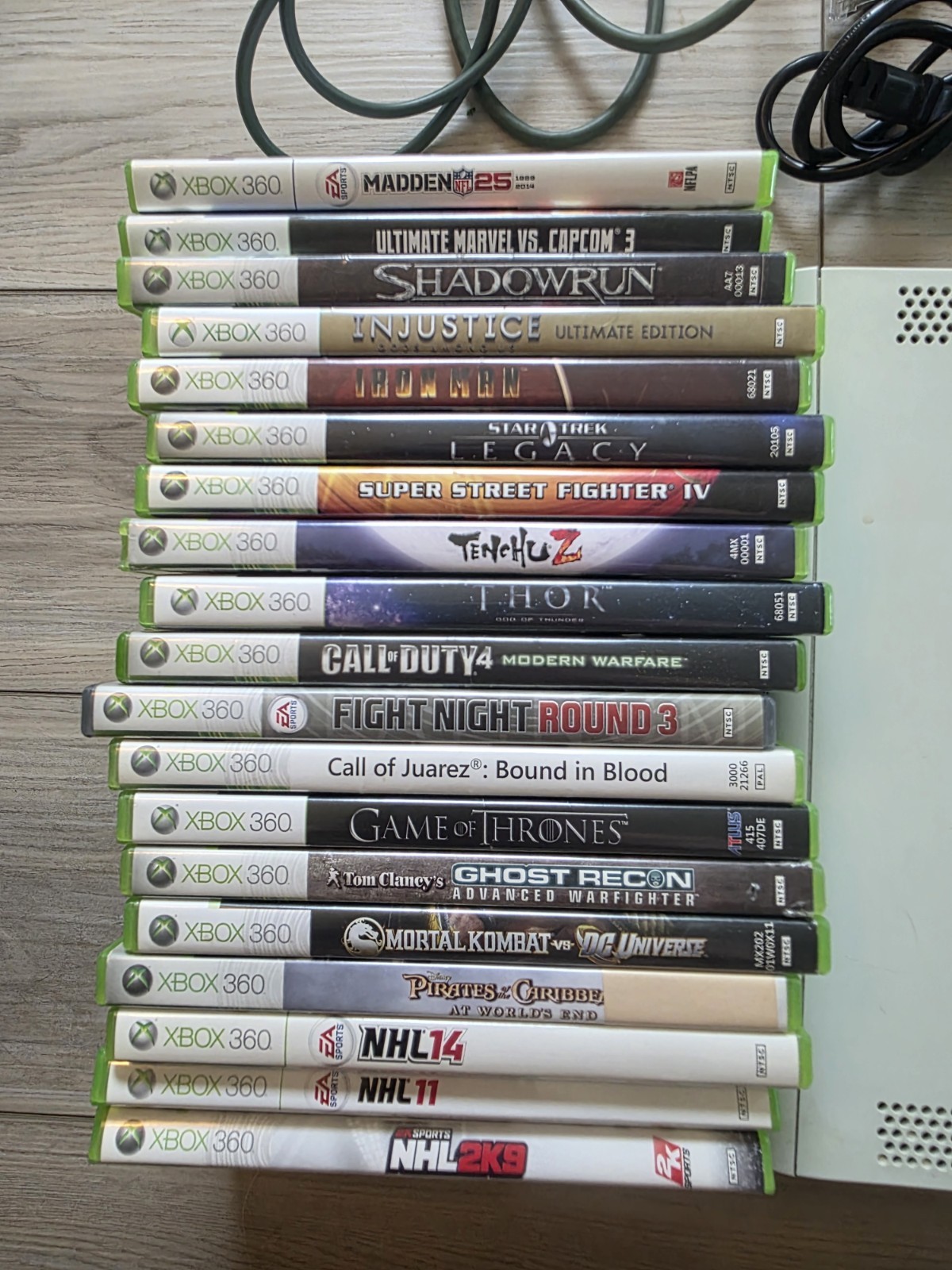 Xbox 360 Bundle With 19 Games, 2 Controllers And All Cables. Tested And Working