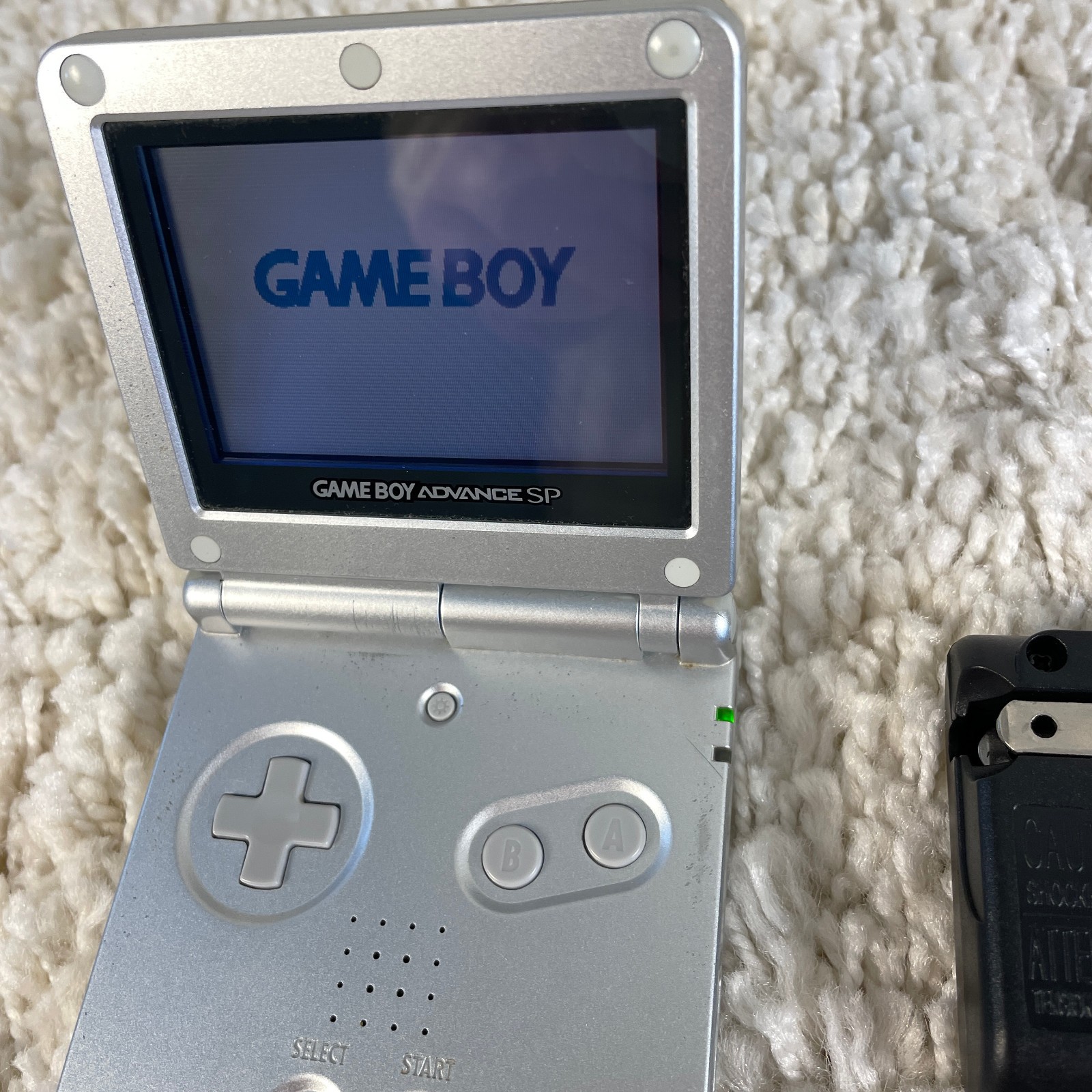 Nintendo Gameboy Advance GBA SP Platinum Silver Handheld Console System AGS-001