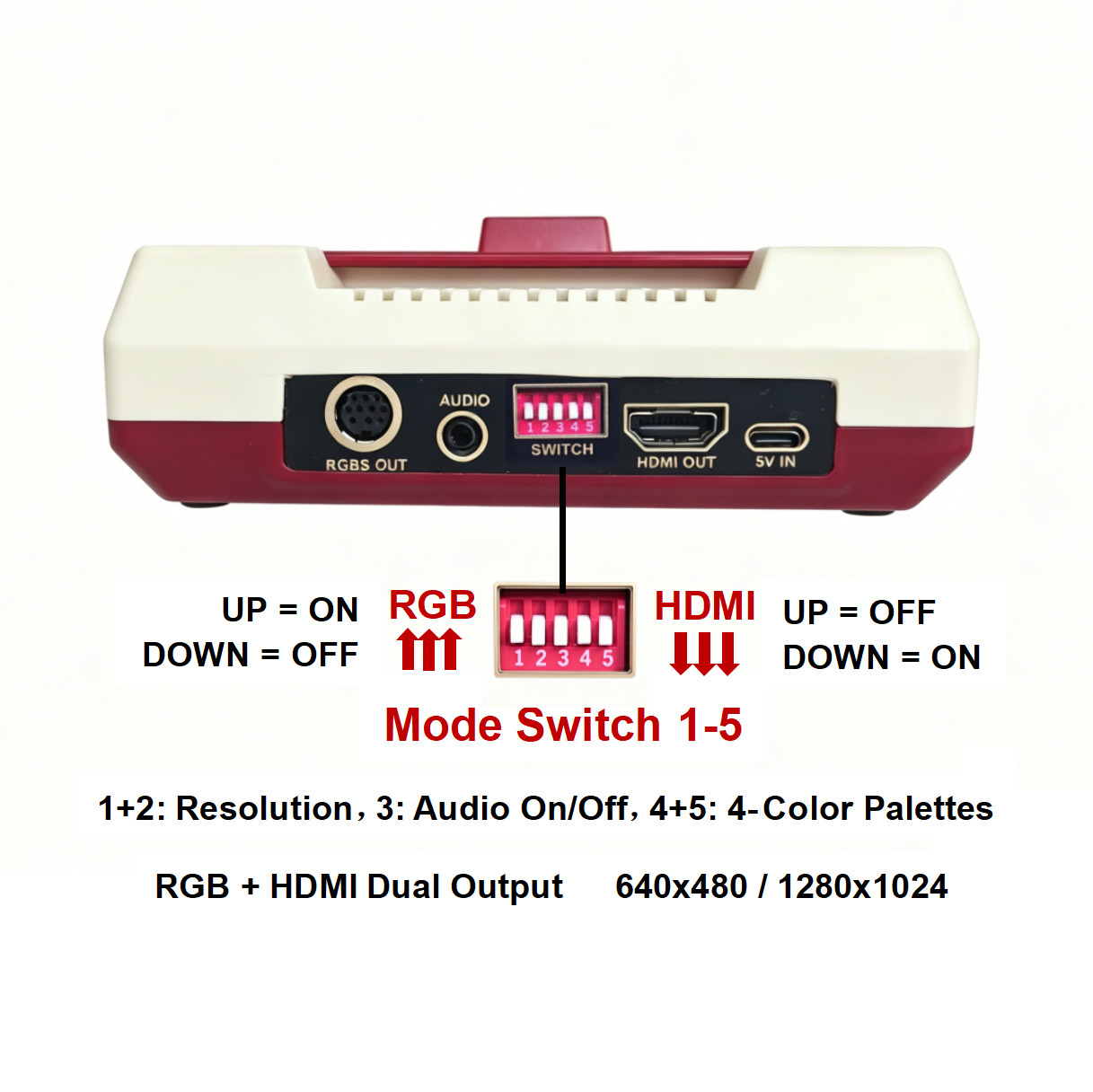 HDMI RGBS FC Small Steel Cannon FPGA Console NES Famicom Retro Game