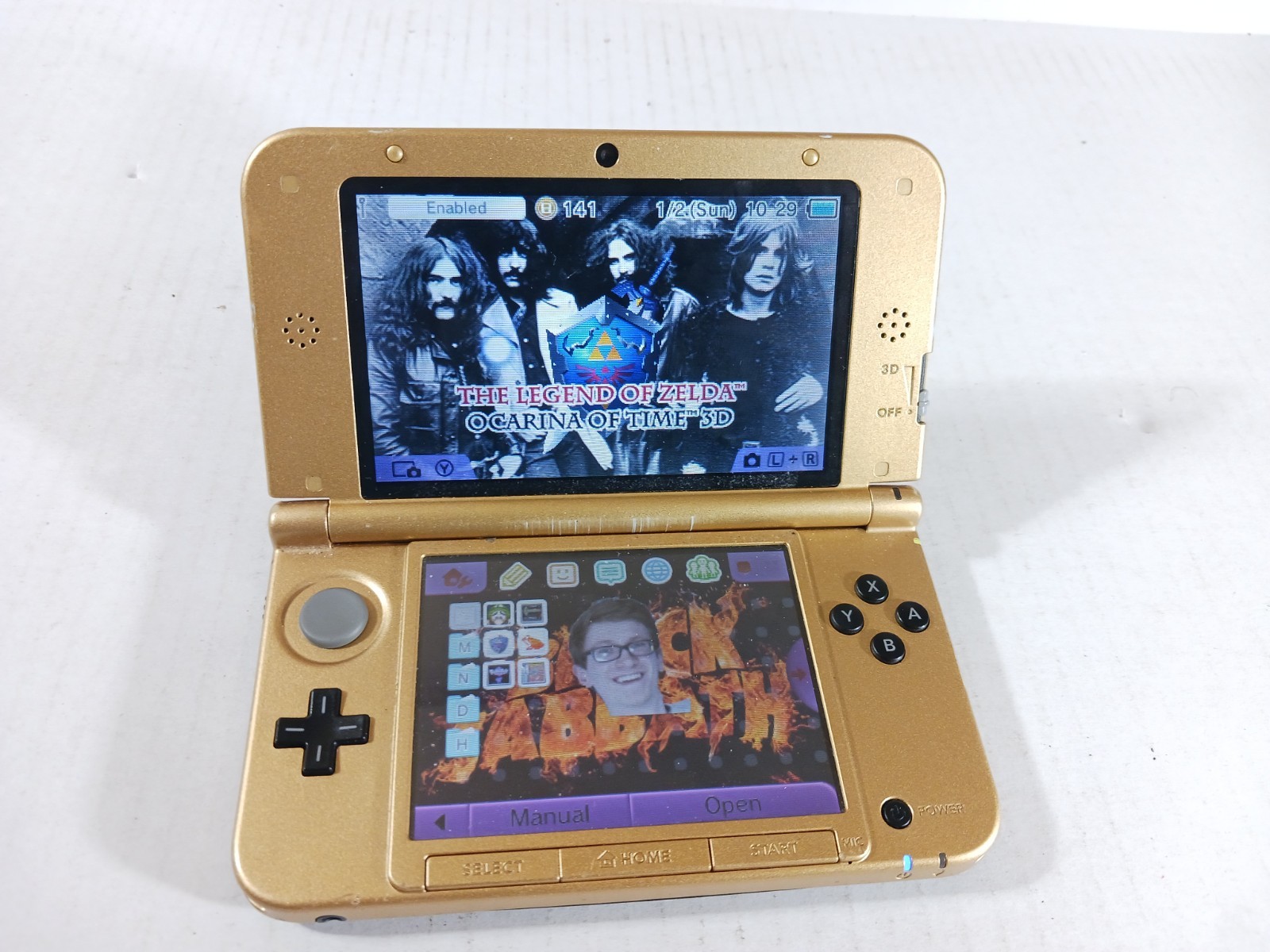 Nintendo 3ds XL Zelda Link Between Worlds Edition Gold Tested Wear Altered READ