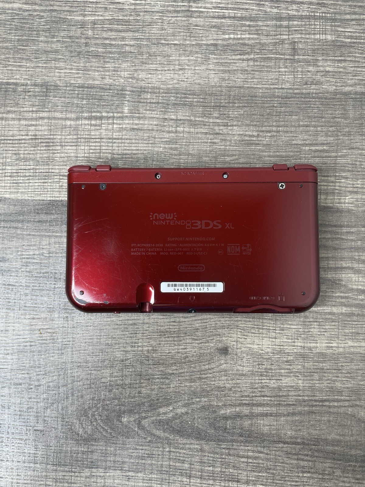 “NEW” NINTENDO 3DS XL METALLIC RED (RED-001) HANDHELD CONSOLE- USED.