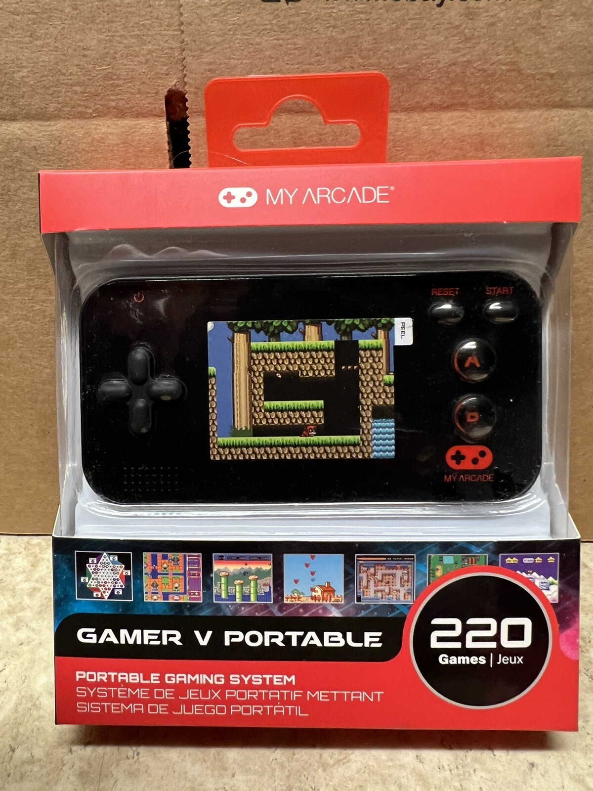 My Arcade Gamer V Portable Gaming System 220 Built-In Retro Style Games BlackNEW