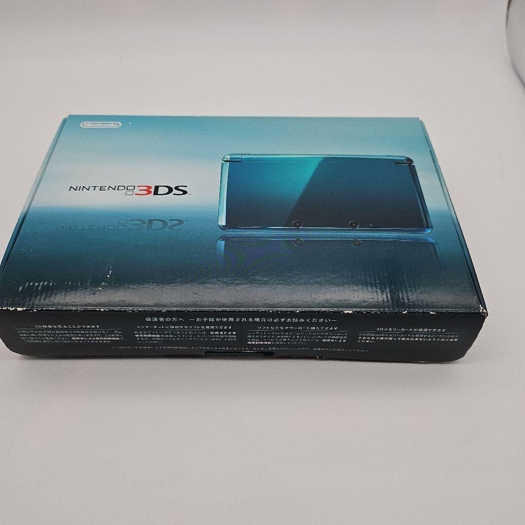 Nintendo 3DS Aqua Blue Console w/ Box & AC Adapter Tested Japanese Version Japan