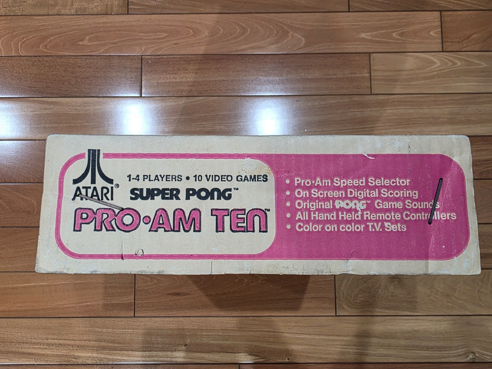 Atari Super Pong Pro-Am 10 Console – In Box w/ Original Manual (Tested)
