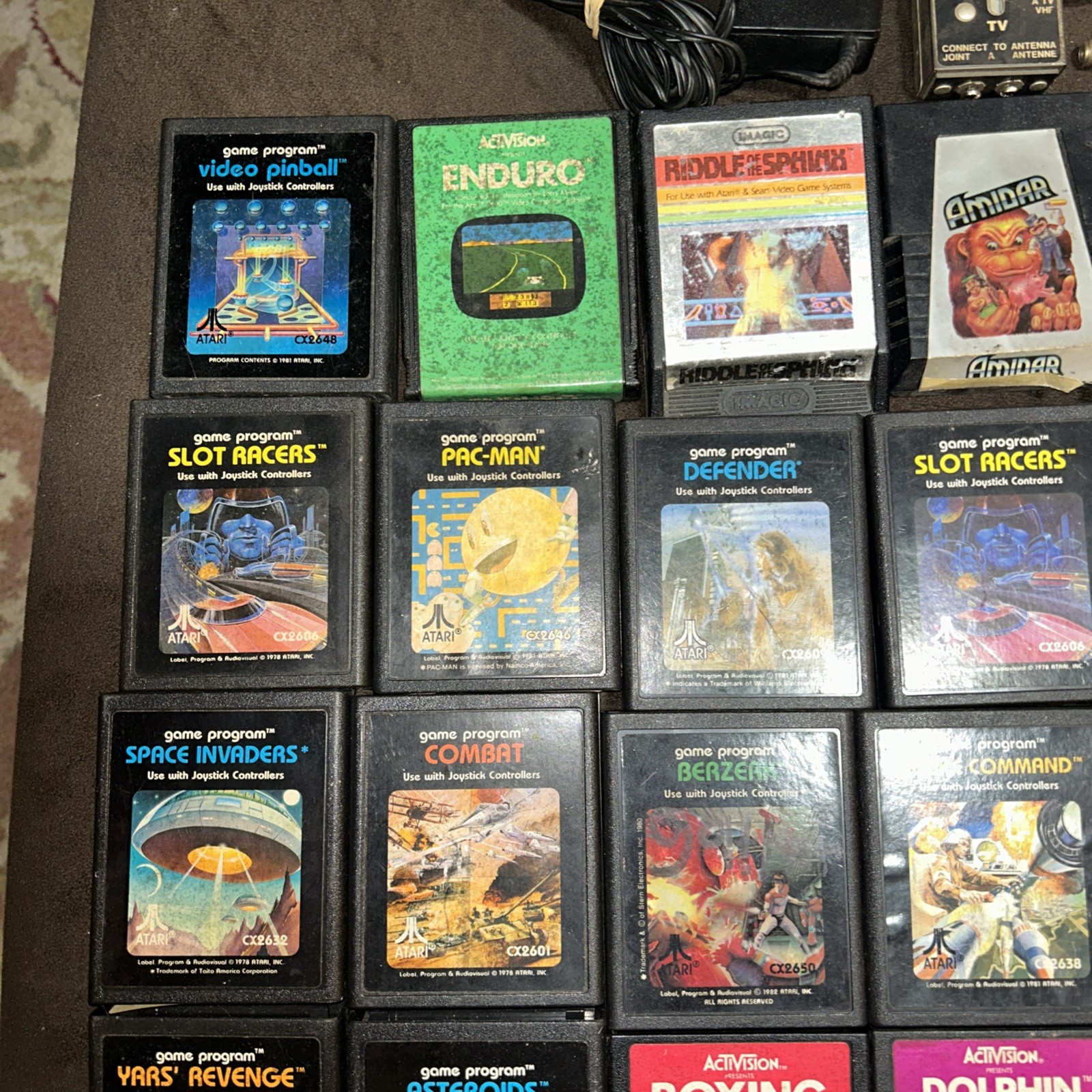 ATARI 2600 Complete Boxed System w/ Original Packaging + 28 Picture Label Games!