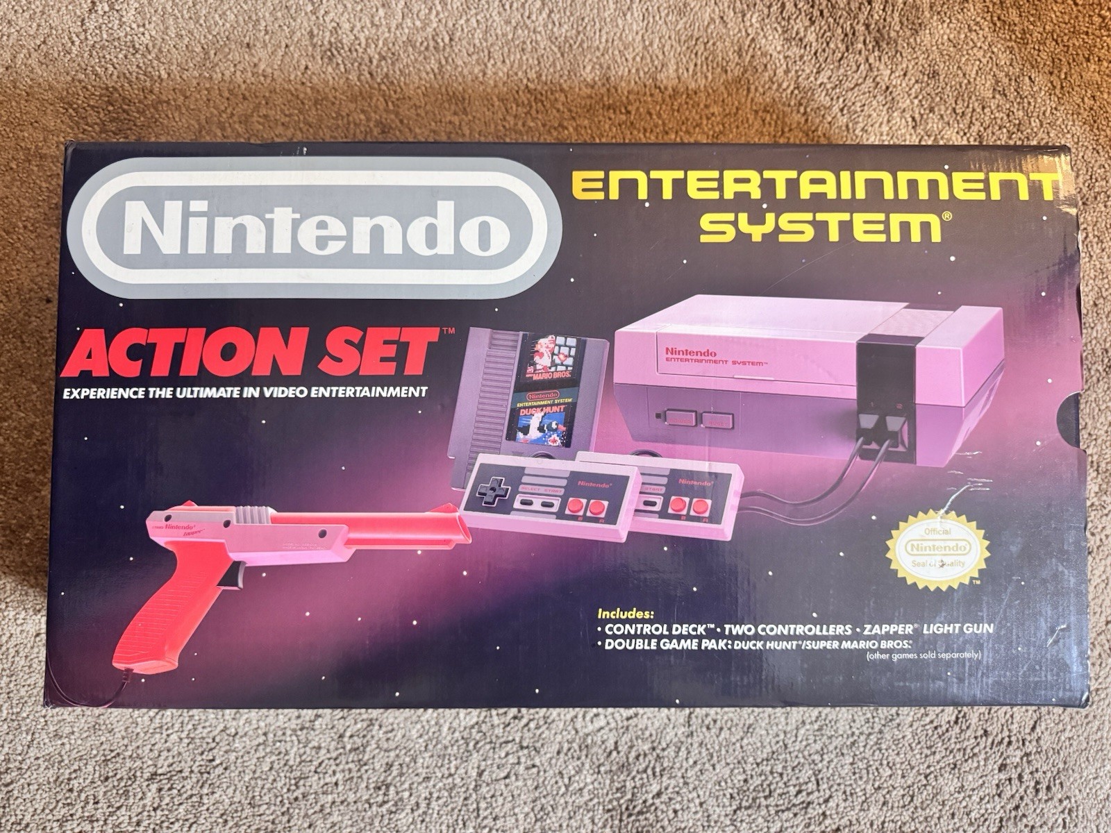Nintendo NES Action Set Home Console – White/Gray [CIB] Mint Condition!