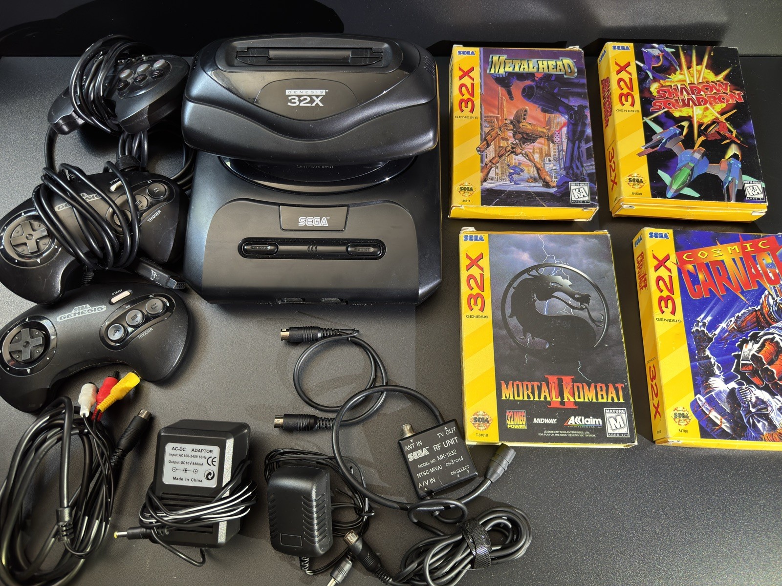 Sega Genesis Model 2 + Sega 32x Console Bundle (TESTED, Read Desc.)