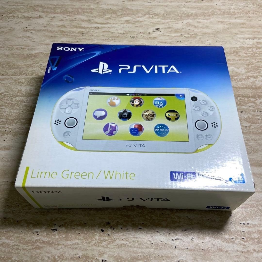 Sony PS Vita PCH-2000 Lime Green White Wi-Fi CIB Near Mint Tested 7502